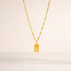 Initial Tag Necklace