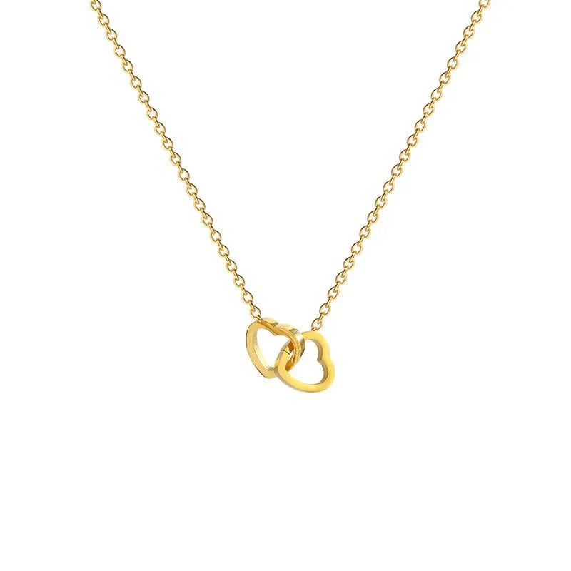 Minimal Love Lock Heart Necklace - Veinci