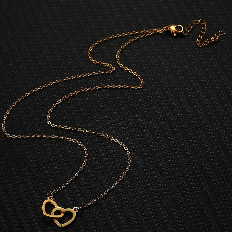 Minimal Love Lock Heart Necklace - Veinci