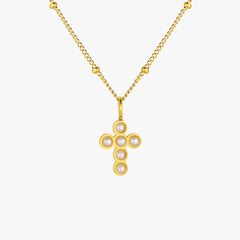 Pearl Cross Necklace