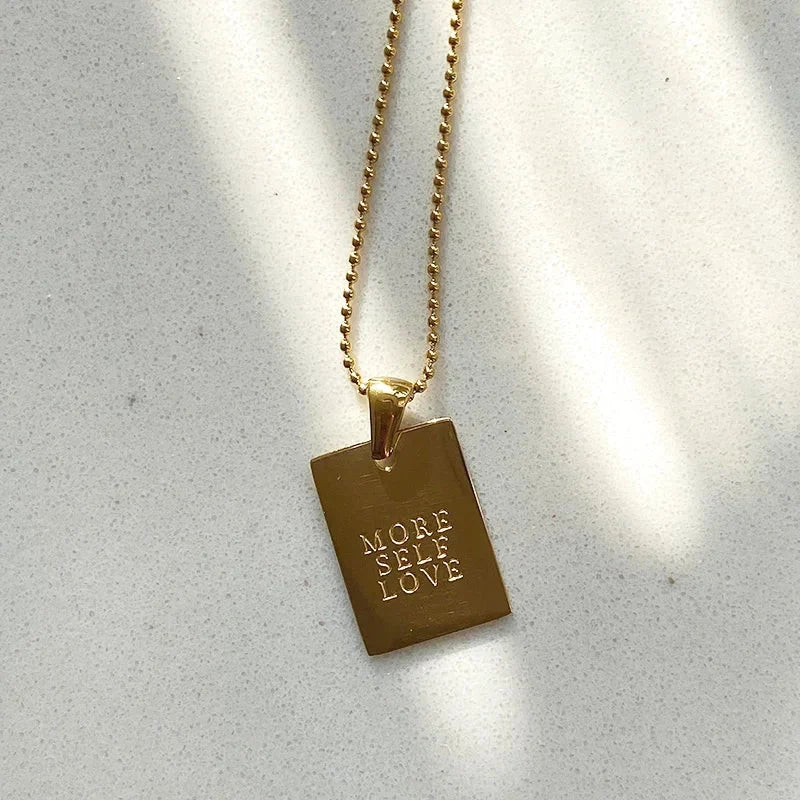 Positive Affirmation Engraved Necklaces - Veinci