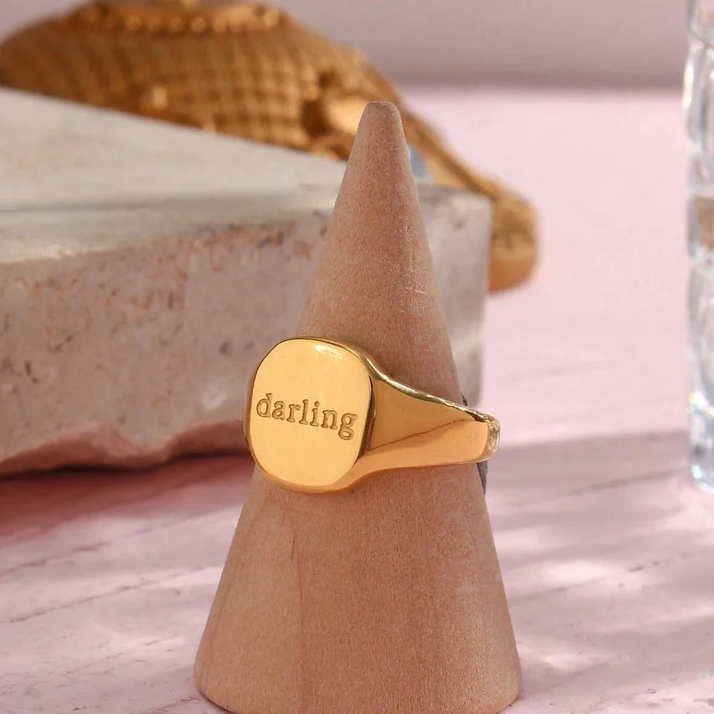 Positive Affirmation Engraved Rings - Veinci