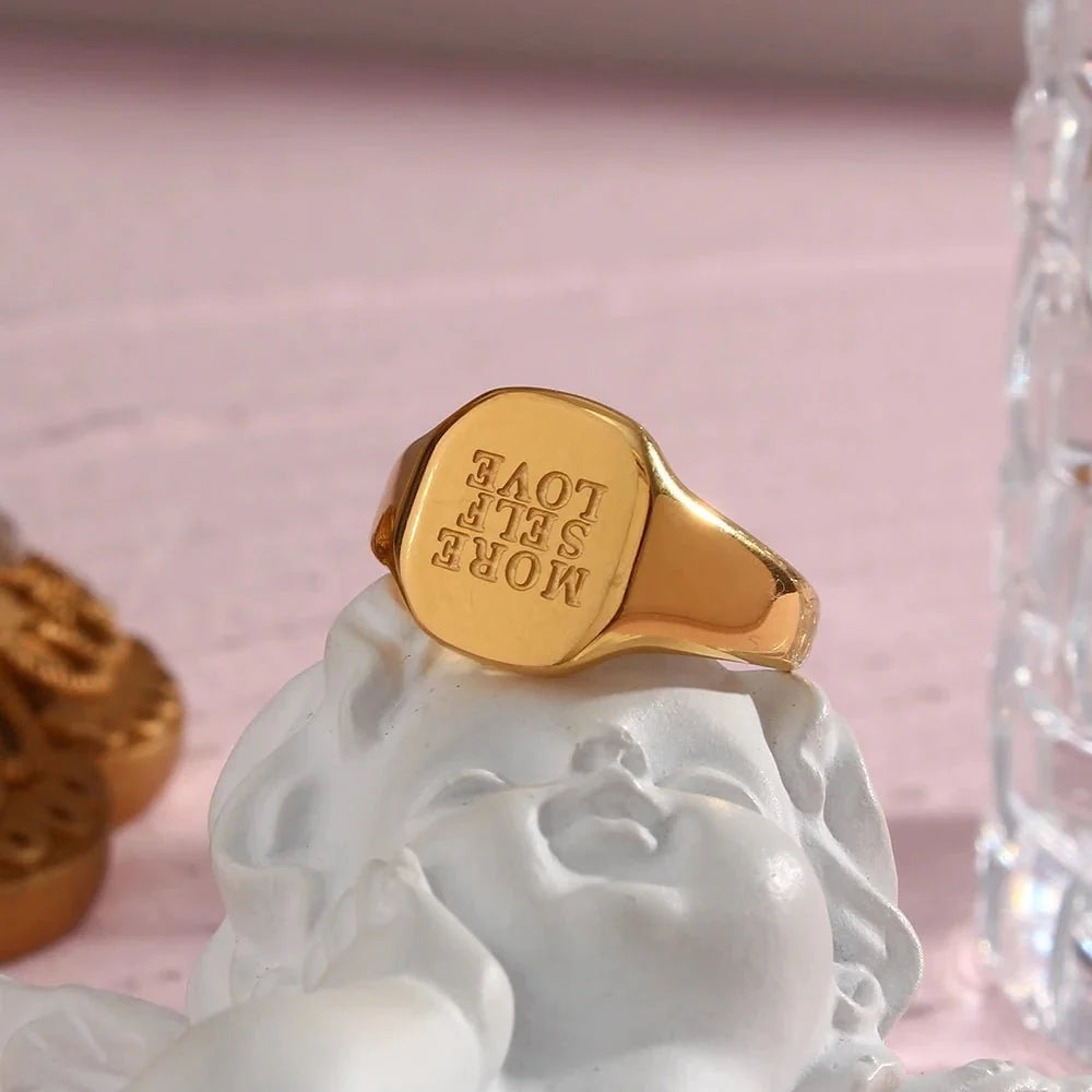 Positive Affirmation Engraved Rings - Veinci