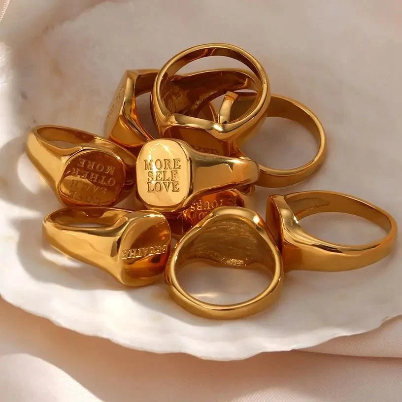 Positive Affirmation Engraved Rings - Veinci