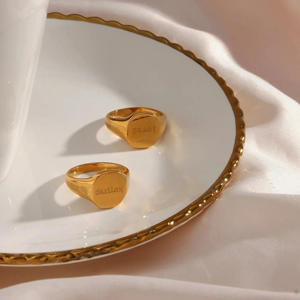 Positive Affirmation Engraved Rings - Veinci