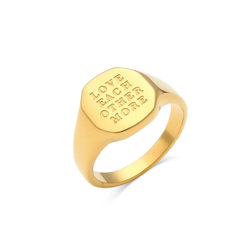 Positive Affirmation Engraved Rings - Veinci