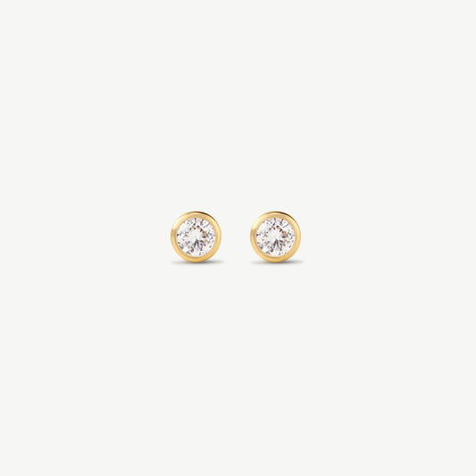 Small Bezel Diamond Studs