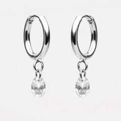 Rosé Drop Earrings