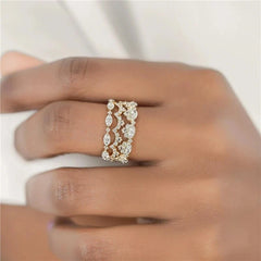 S925 Thin Dainty Oval Diamond Ring - Veinci