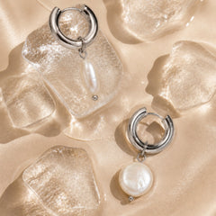 Chunky Pearl Hoops