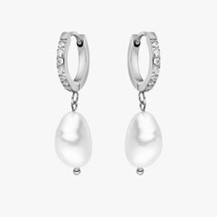 Freshwater Pearl Hoop Earrings