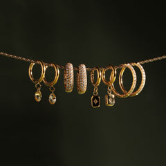 Large Pavé Hoops