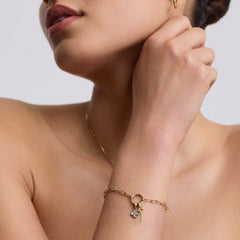 Paperclip Chain Charm Bracelet