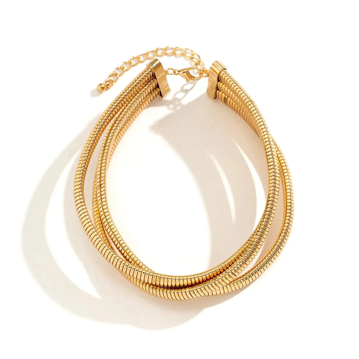 Triple Layer Stacked Chunky Choker Necklace - Veinci